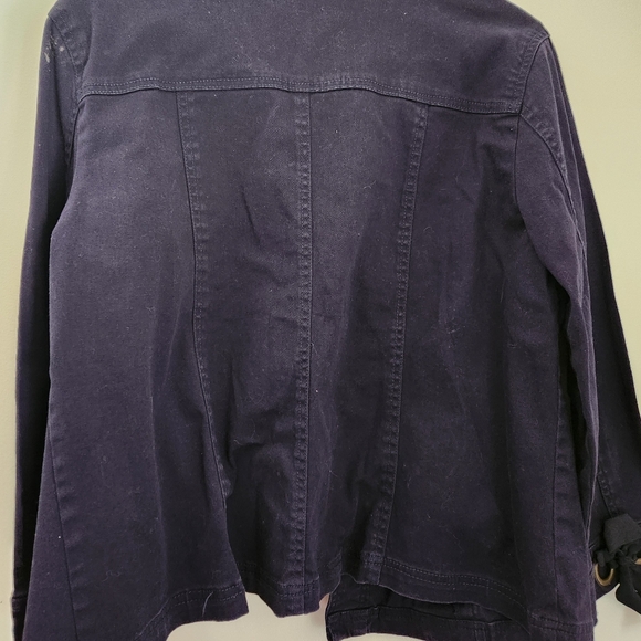 AMI cotton navy blue jacket with grommets XL EUC - Picture 2 of 7